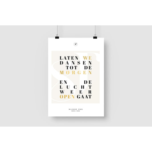 Blauwe Dag Wanddecoratie